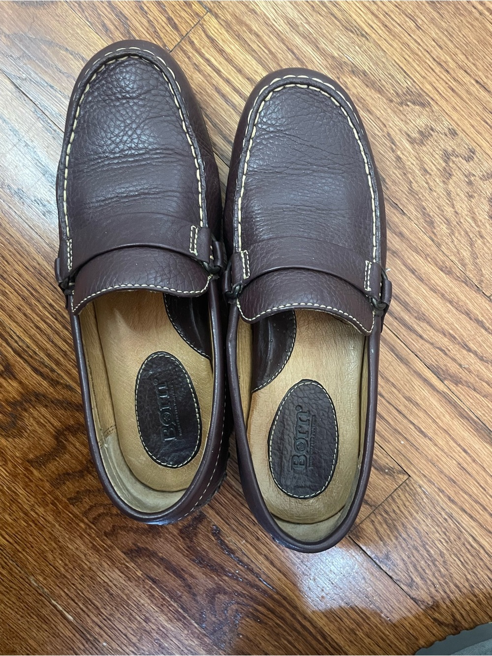 Born Brown Leather Penny Loafers